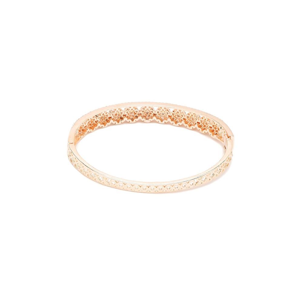 YouBella Jewellery Celebrity Inspired American Diamond Studded Bracelet for Girls and Women (Gold) (YBBN_91979)