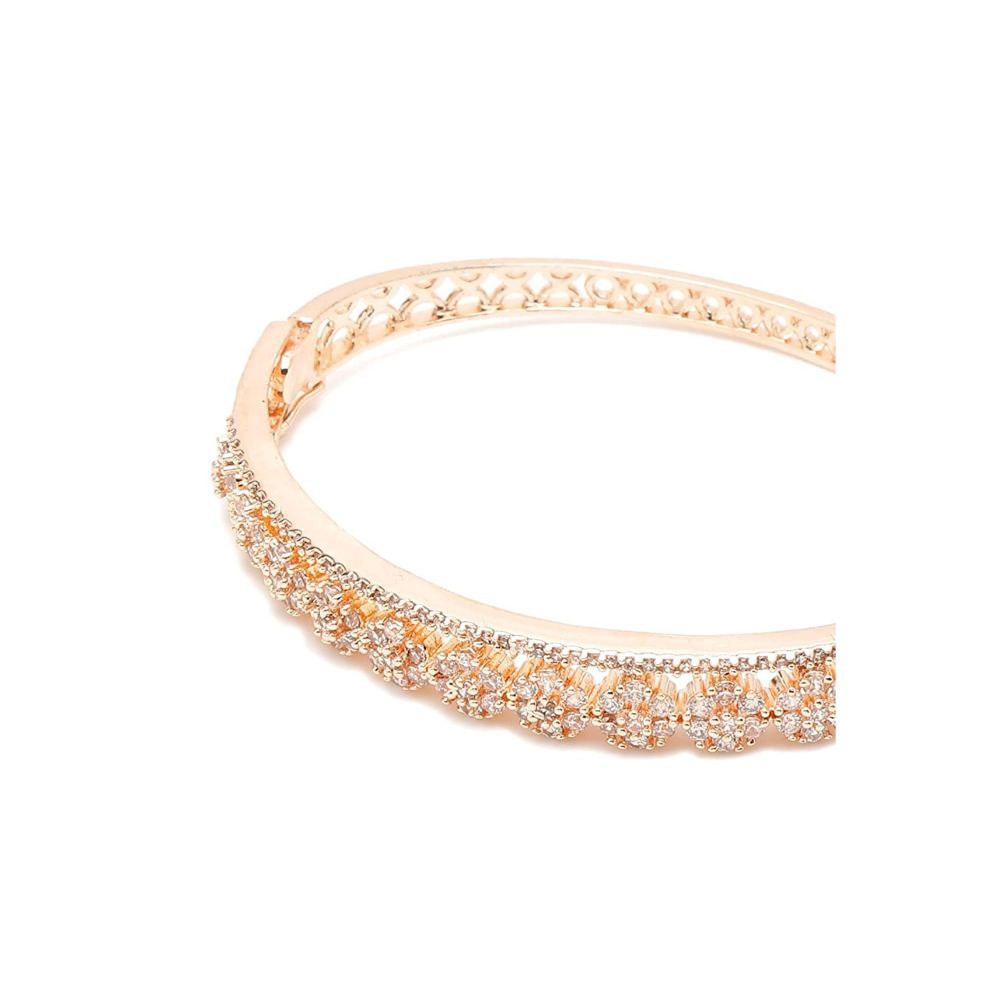 YouBella Jewellery Celebrity Inspired American Diamond Studded Bracelet for Girls and Women (Gold) (YBBN_91979)