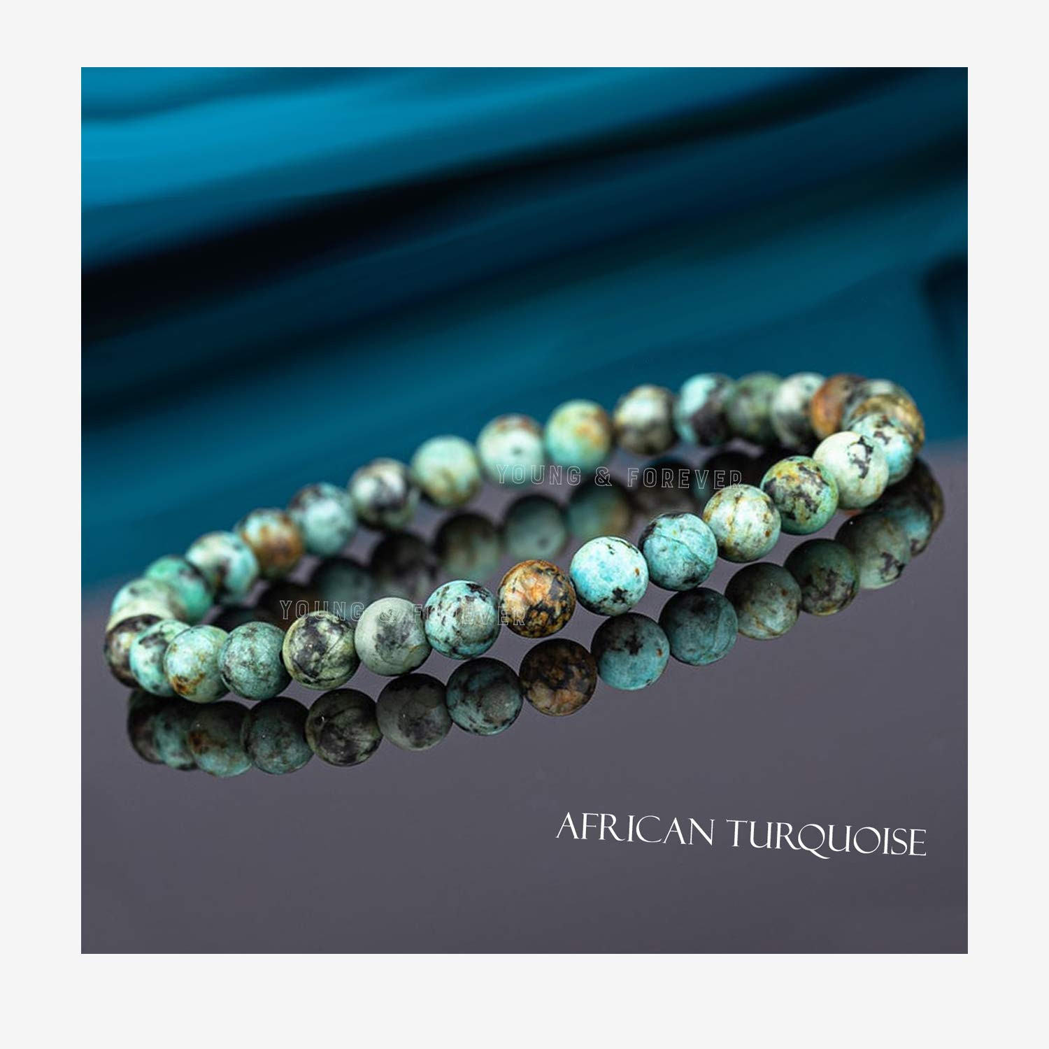 African Turquoise Bracelet - Premium Crystal Bracelets - Amazing Gemstones  INC