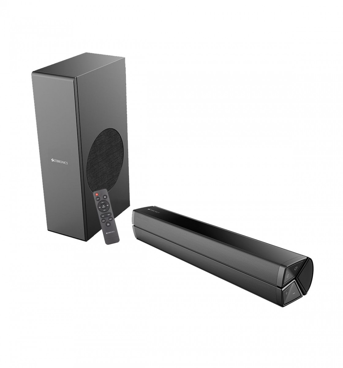 ZEBRONICS Juke BAR 100A Compact Soundbar with Subwoofer 60W RMS Output Powerful Bass Glossy Design HDMI ARC Coaxial Bluetooth 50 AUX LED Indicator and Remote Control