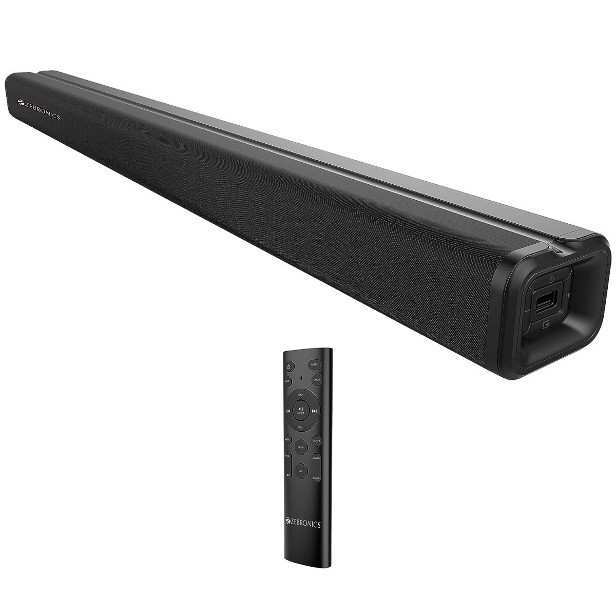 Zebronics ZEB-JUKE BAR 3500 Wireless Bluetooth Single Soundbar With Supporting Wall Mount USB AUX Coaxial IN HDMI ARC  Remote Control 60 Watt 20 Channel