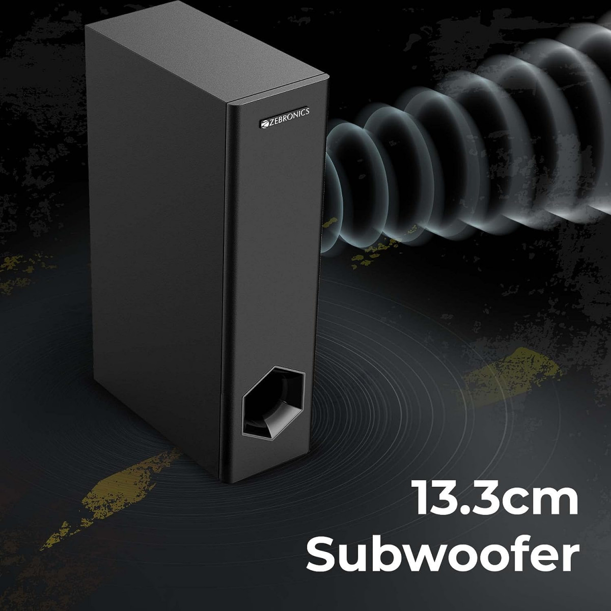 ZEBRONICS Zeb Sonic BAR 100-120W RMS Soundbar with Subwoofer RGB LED HDMI ARC BT v50 AUX Type C  Dual 35mm Audio Ports Virtual 51 and 3D Surround Sound Black