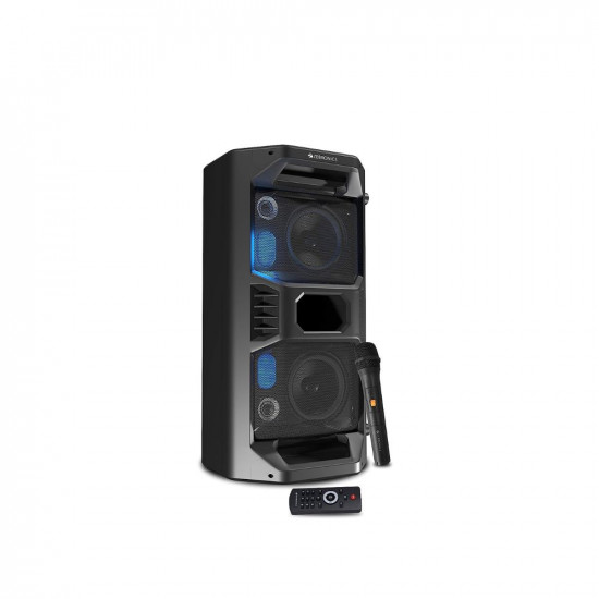 Zebronics Zeb-Space Deck PRO Wireless Bluetooth 40W Boombox Party Portable Speaker Supporting LED Display, RGB Lights, USB, SD Card, AUX, MIC in, FM, TWS & Comes with Wireless MIC + Remote Control.