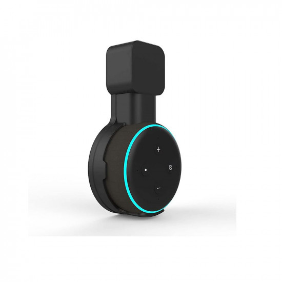 ZORBES Wall Holder for Alexa Echo Dot 3rd Generation Space-Saving Solution Wall Mount with Cord Management for Your Smart Home Speakers Alexa Echo Dot Accessories Holder Only Black
