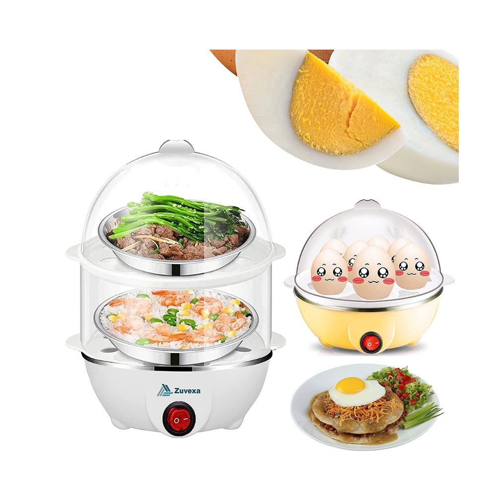 Zuvexa Egg Boiler Poacher Automatic Off Steaming